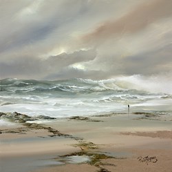 Windswept by Philip Gray - Original Painting on Box Canvas sized 20x20 inches. Available from Whitewall Galleries